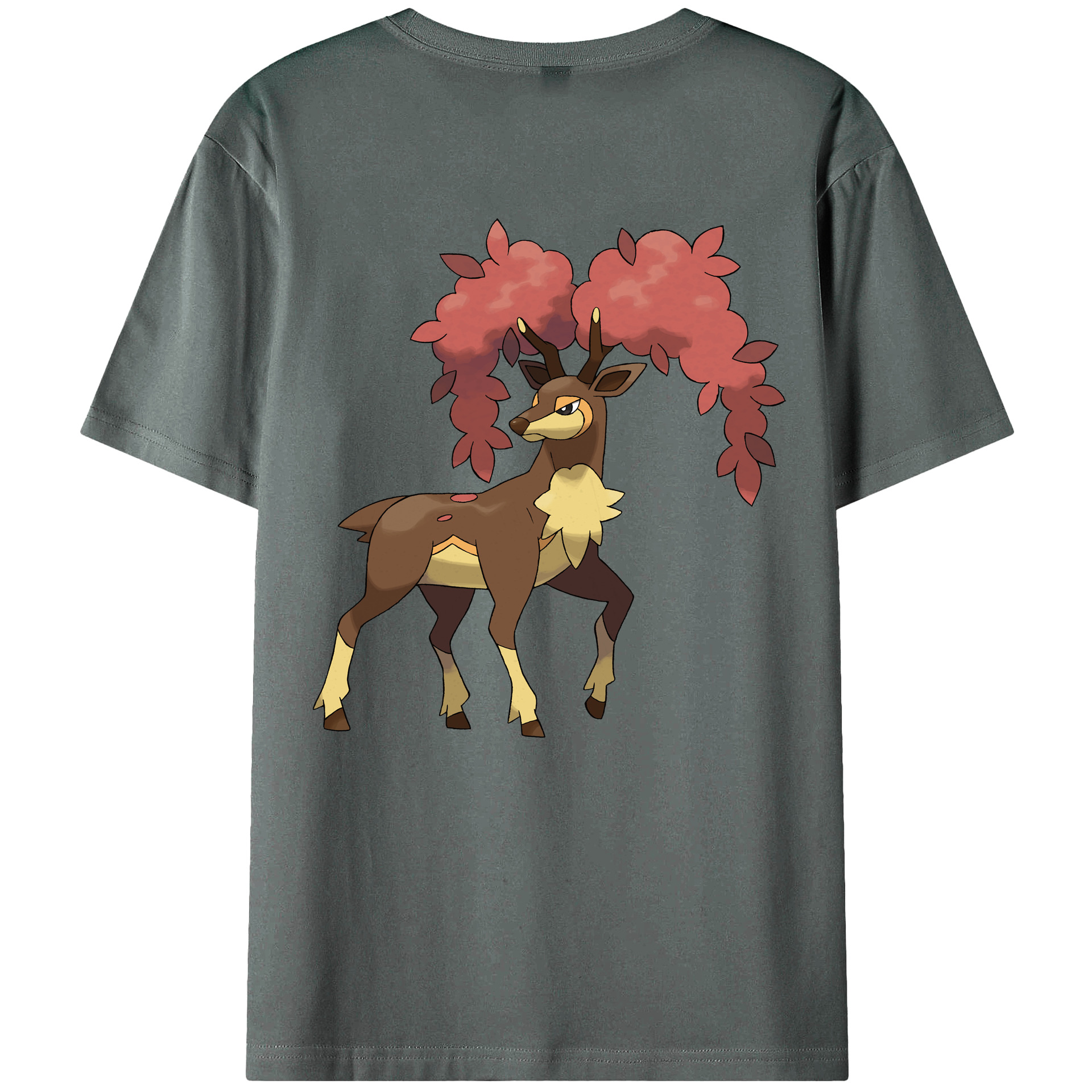 （画像用） ポケットモンスター Pokémon 綿100％ メンズ半袖Tシャツ（バックプリント） 通気性